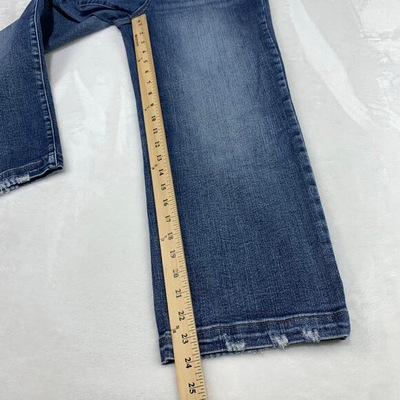 Judy Blue Womens Jeans 5 / 27 Wide Leg High Rise Crop Ankle Medium Wash JB88592 - Picture 8 of 11